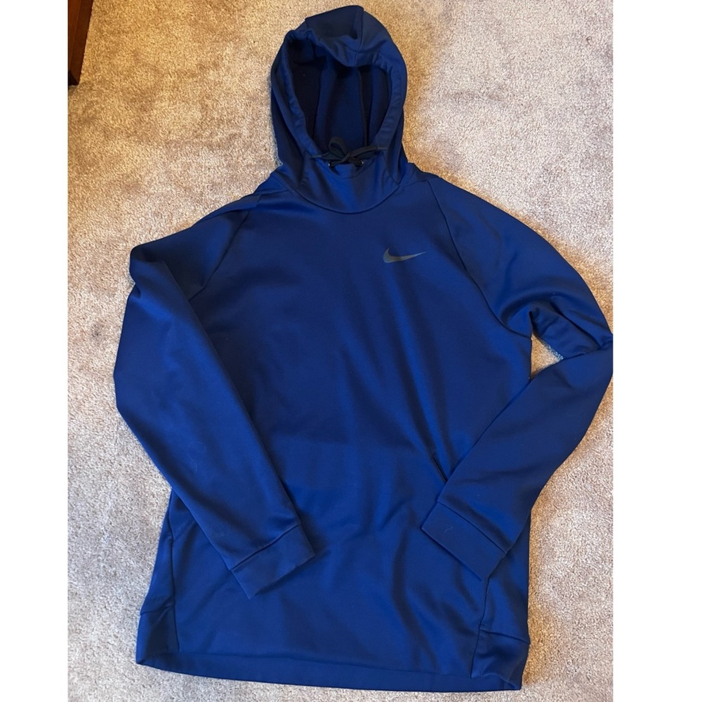 Nike Men’s Navy Blue Dri-fit Sweatshirt Hoodie
